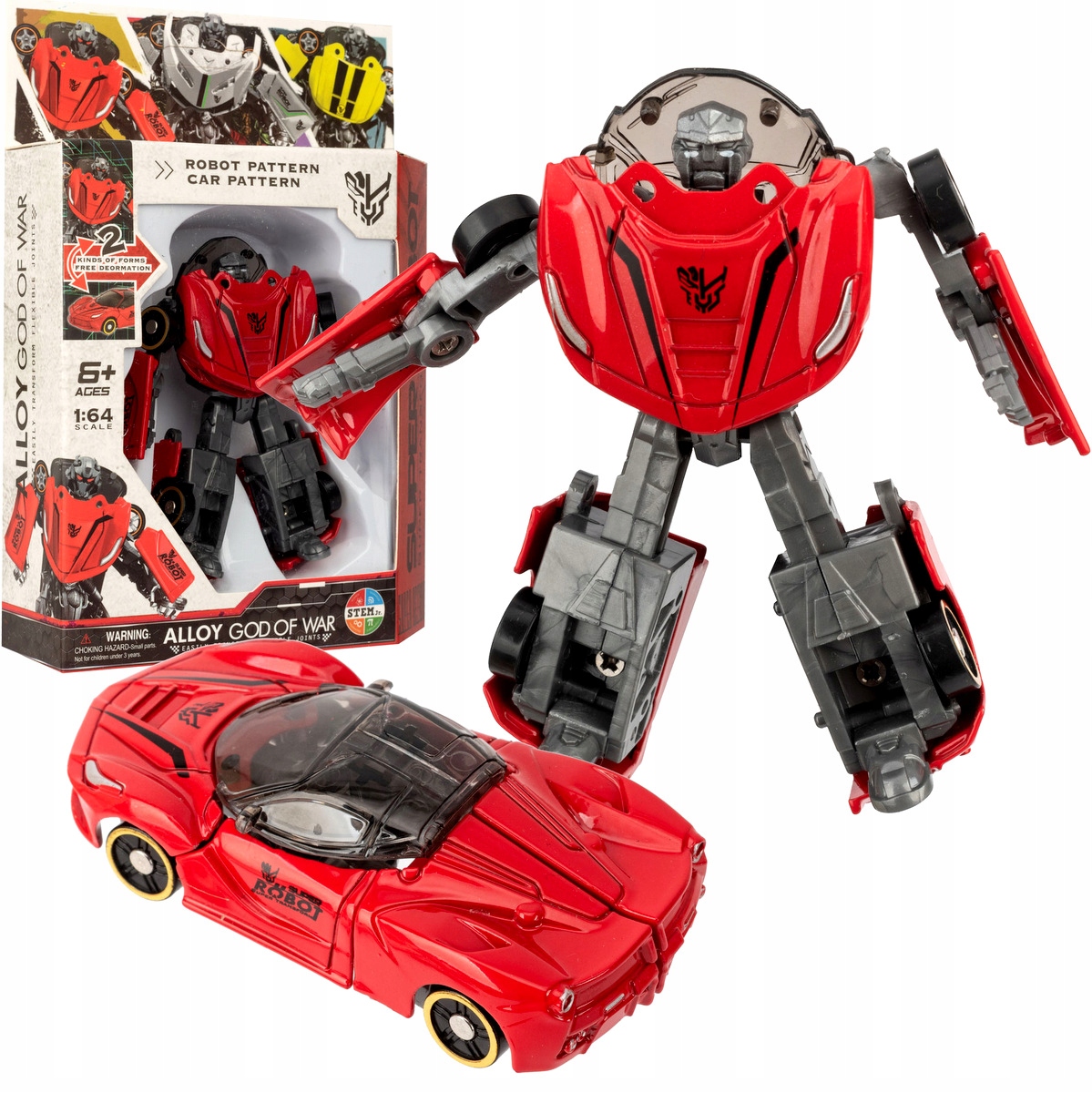 

Robot Transformujący w Samochód Metalowy 2w1