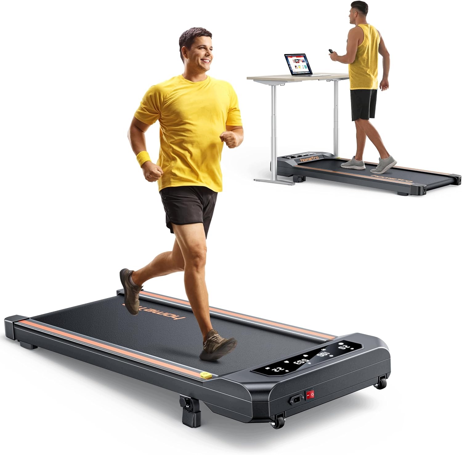 HomeTro Bieżnia Składana Kompaktowa do domu, walking pad do 8km/h