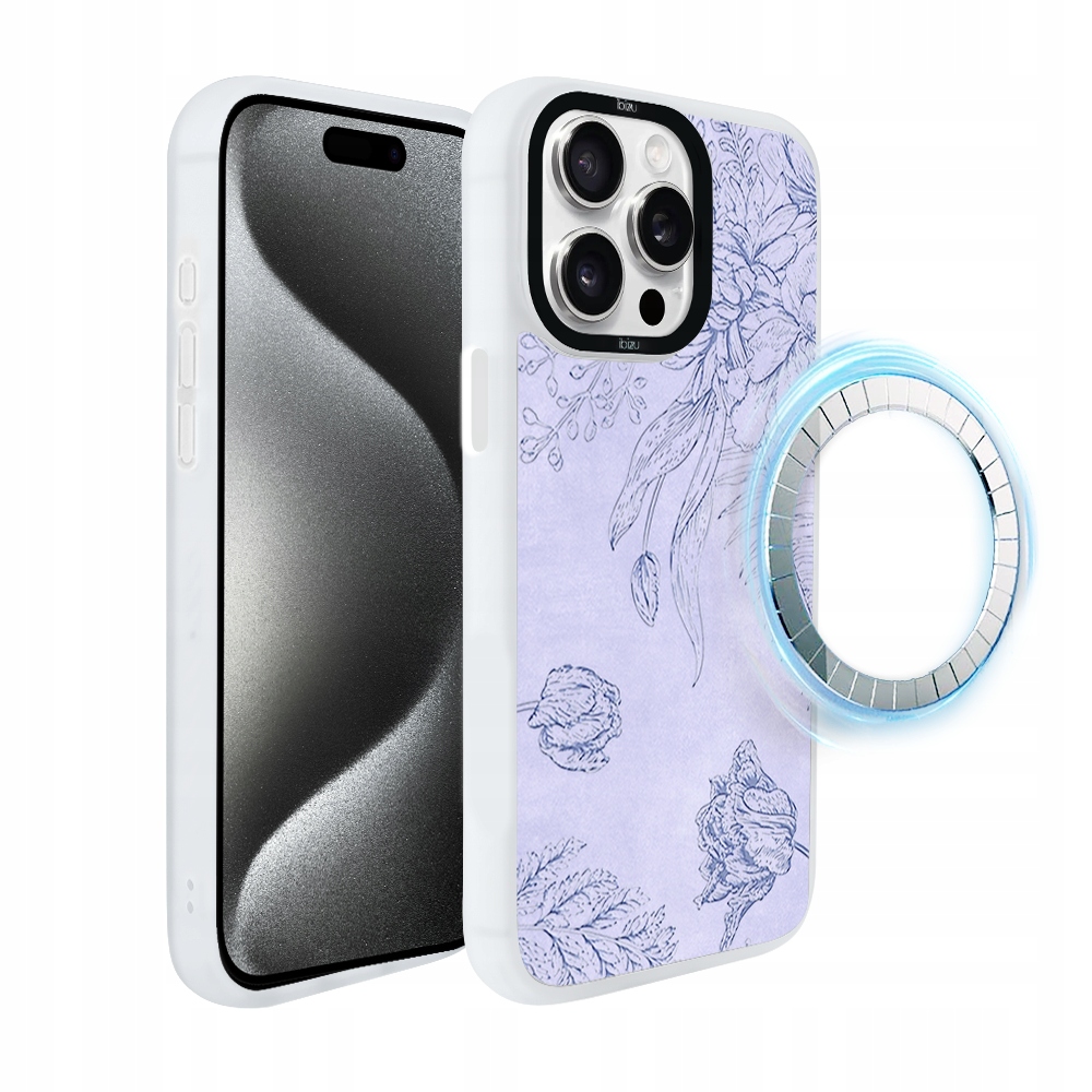 Pouzdro pro iPhone 15 Pro Ibizu DropGuard Matt s MagSafe, ploché, bílé