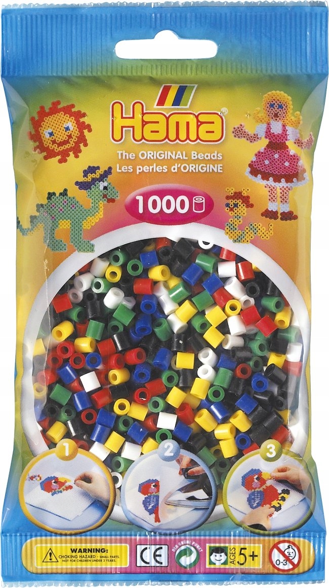 

Hama 207-66 Dodatkowe Koraliki midi, 1000szt mix