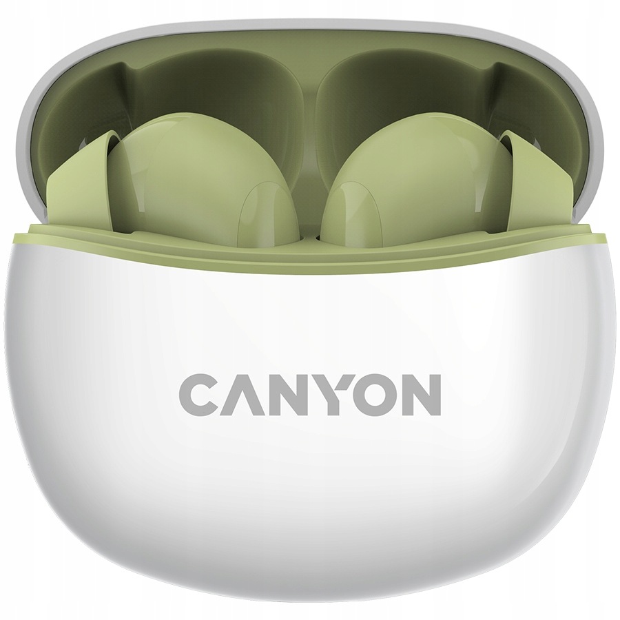 Canyon Słuchawki Bezprzewodowe Tws 5 Dokanałowe Do Android Ios Etui Zielone