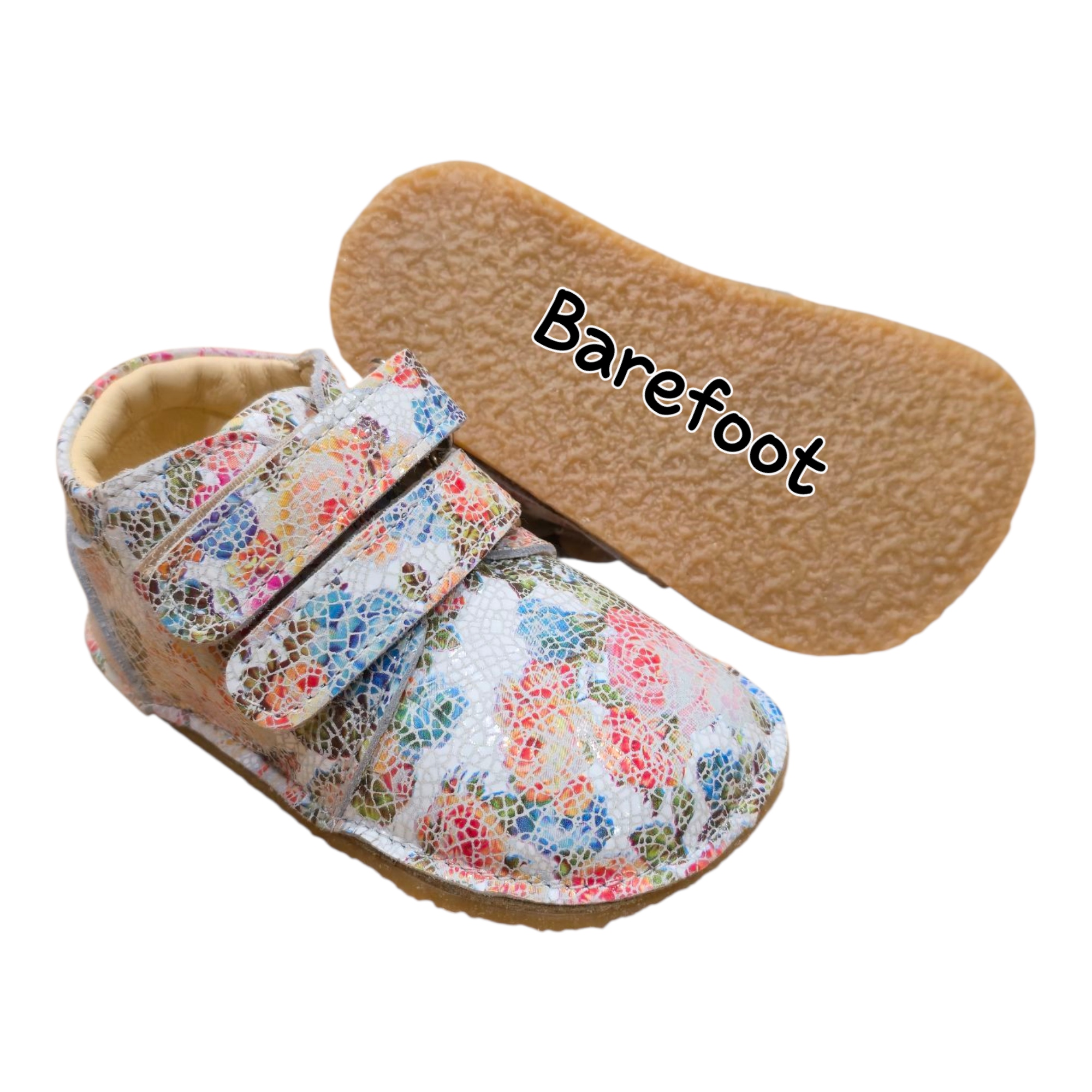 Obex Flower Buty Dziewczęce Skórzane Miękkie Trzewiki Barefoot Kwiatki 22