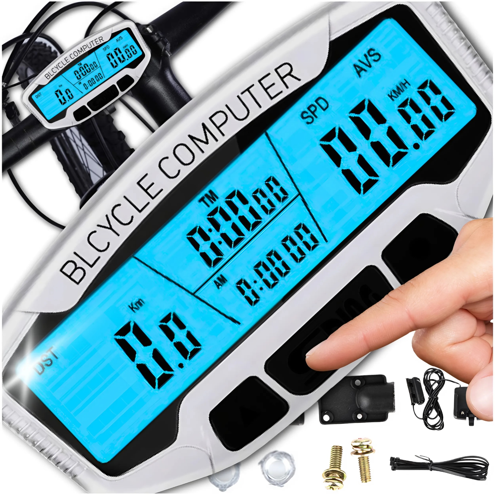 LICZNIK ROWEROWY LED 22 FUNKCJE PRZEWODOWY PRĘDKOŚCIOMIERZ IP68 DO ROWERU Stan opakowania oryginalne