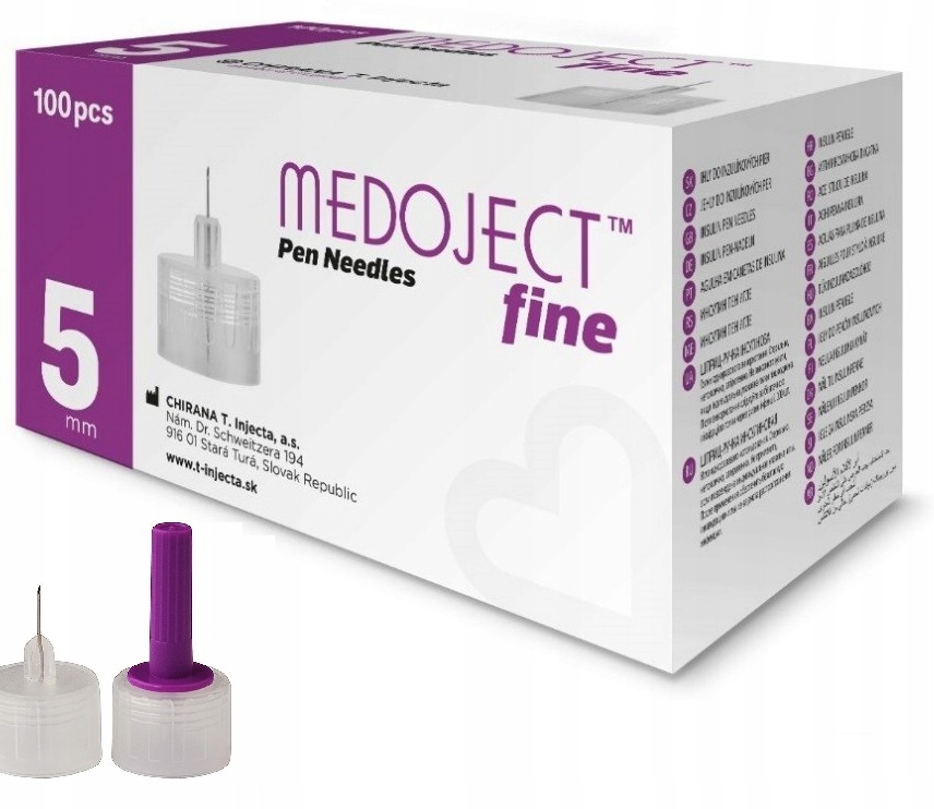 

Medoject 100 szt igły do Saxenda 31G 0,25x5 mm