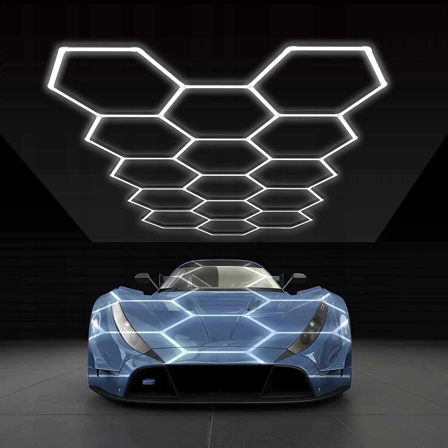 14 x Led lampa Hexagon Stropný panel Osvetlenie pre garáž Dielňa
