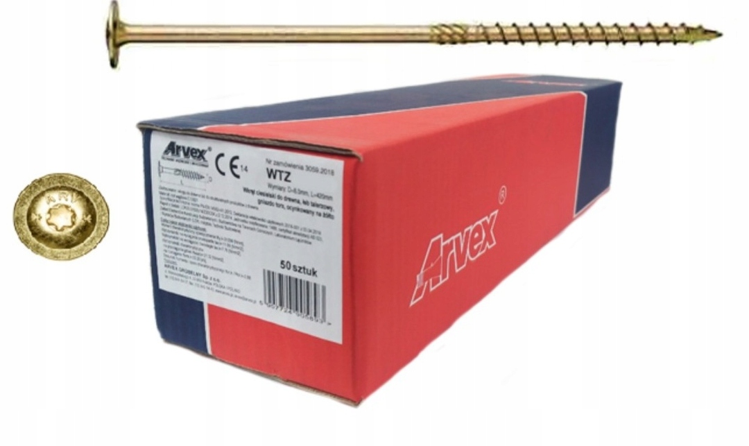 

Wkręty Ciesielskie Torx 8x100 Łeb Talerzowy (50sz)