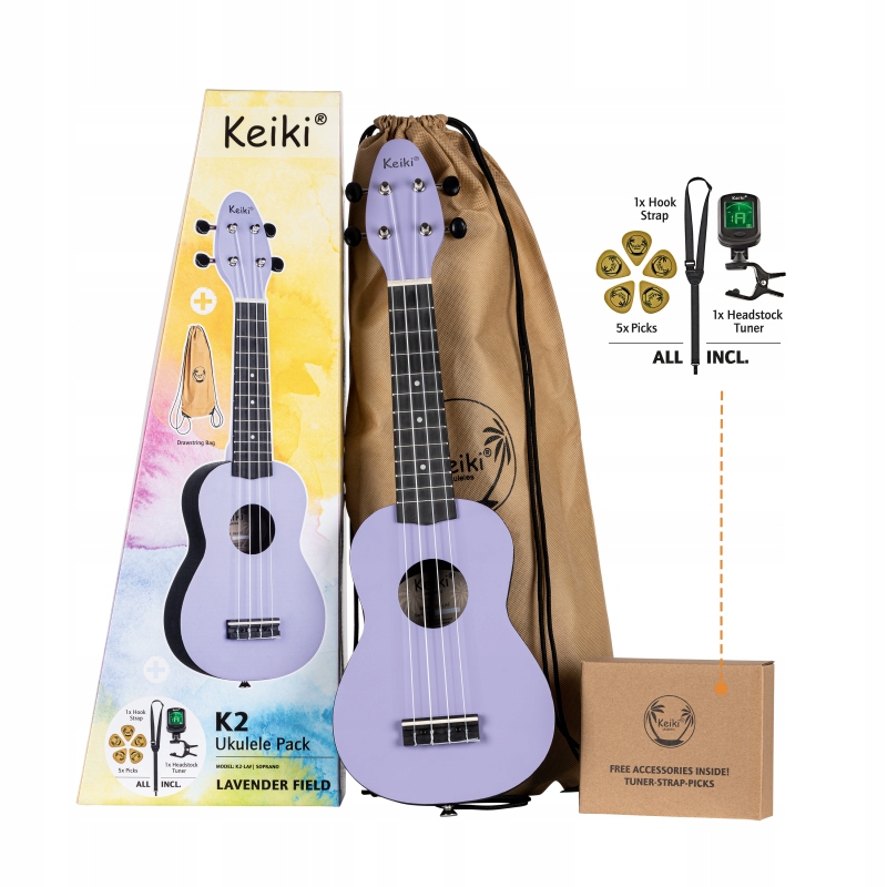 Sopránové ukulele Ortega K2-LAF Lavender Field (Levandulové pole)