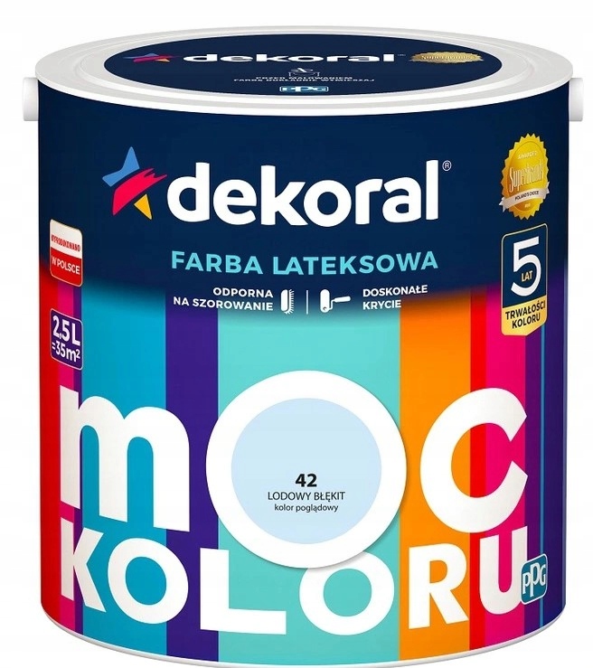 

Dekoral Farba Moc Koloru 5l lodowy błękit