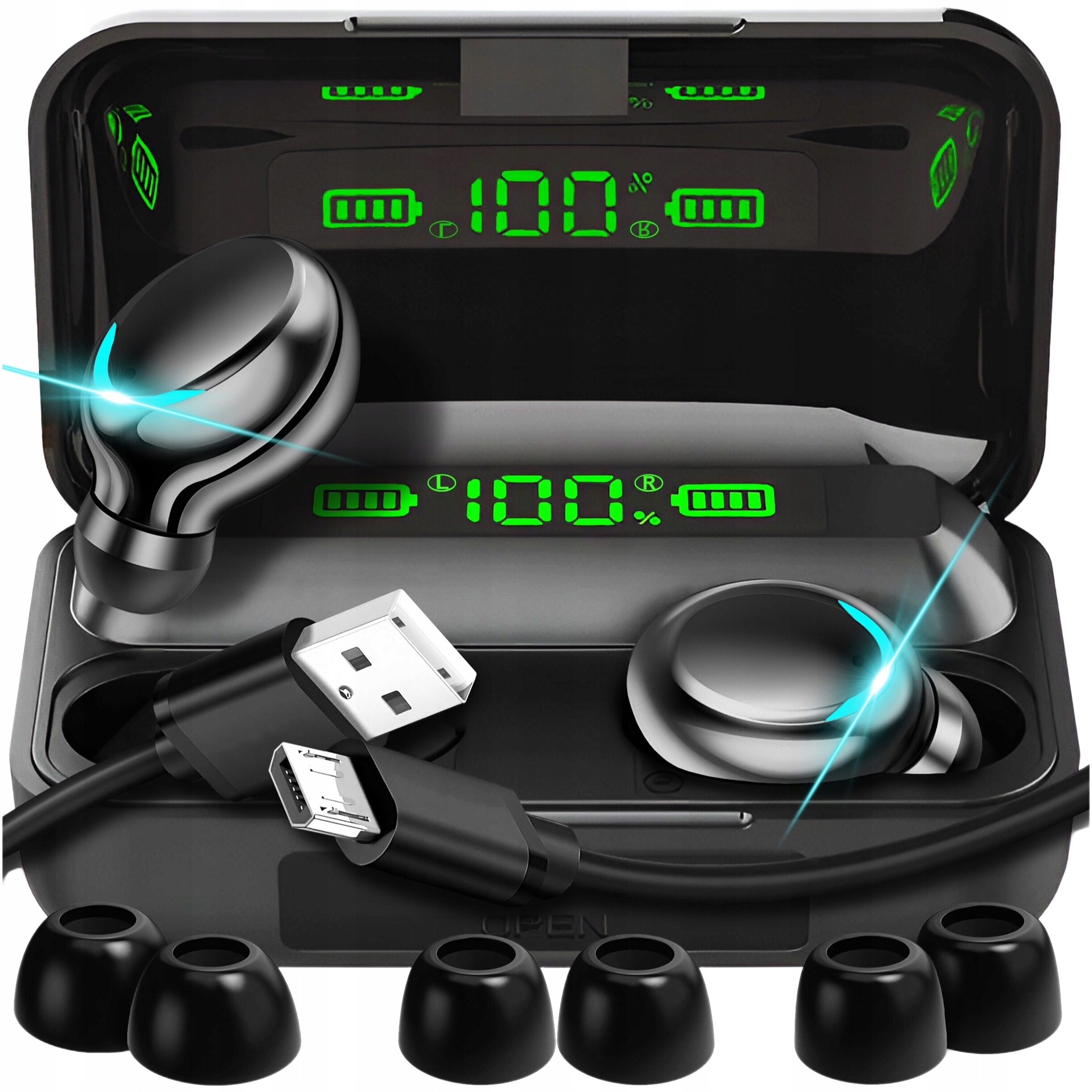 

Słuchawki Bezprzewodowe Bluetooth Powerbank