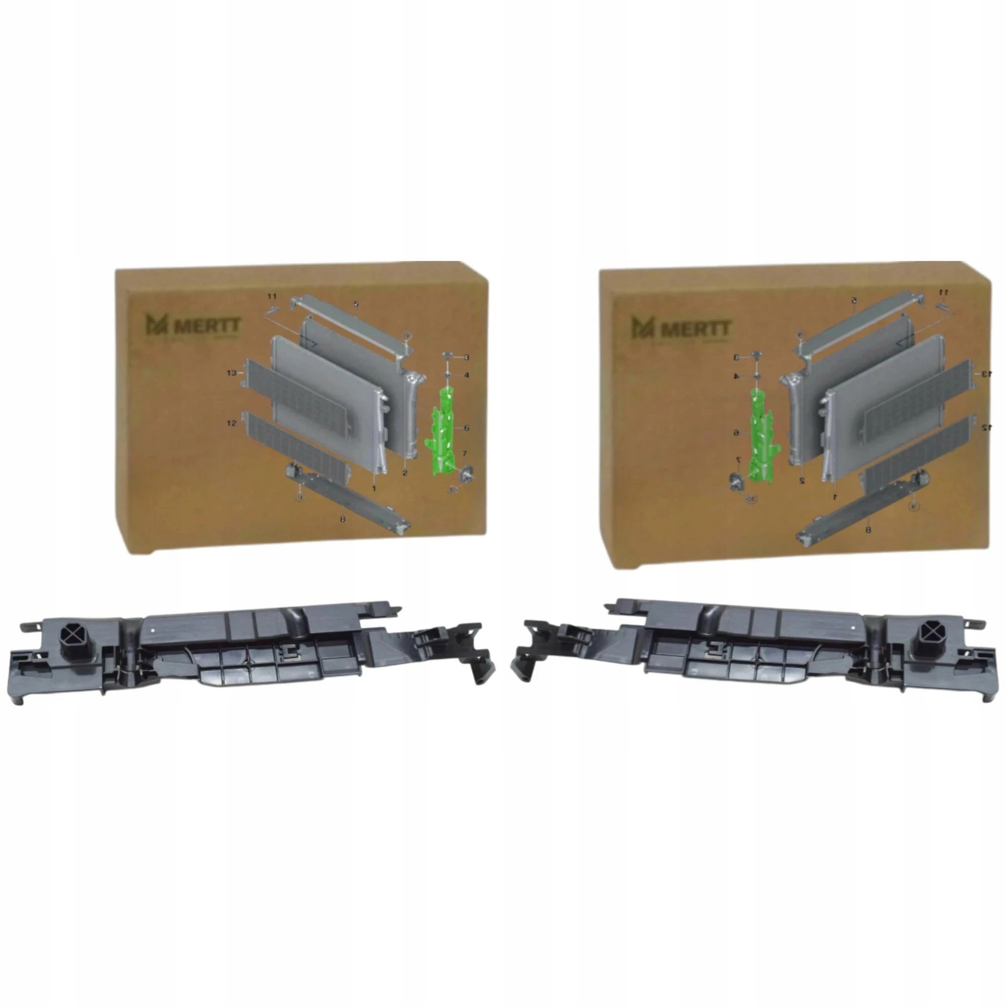 upevnění chladičů kazety rámu Bmw G42 G20 G21 G22 G23 komplet levý pravý