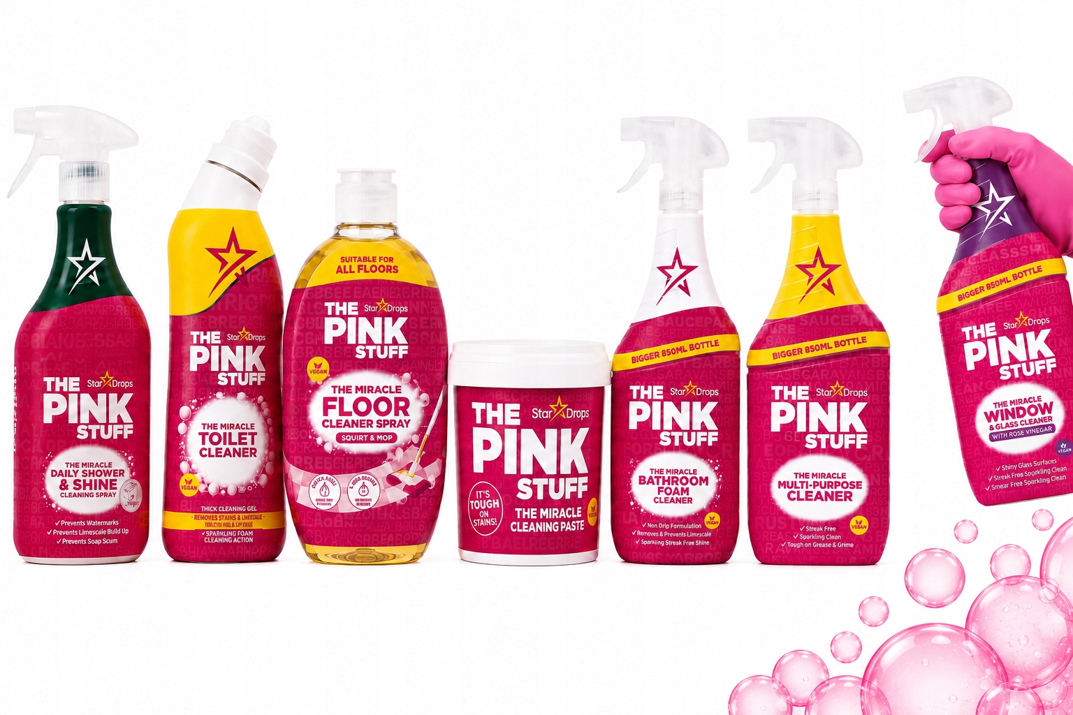 The Pink Stuff zestaw XXL bezpieczne środki czystości dla zwierząt i dzieci
