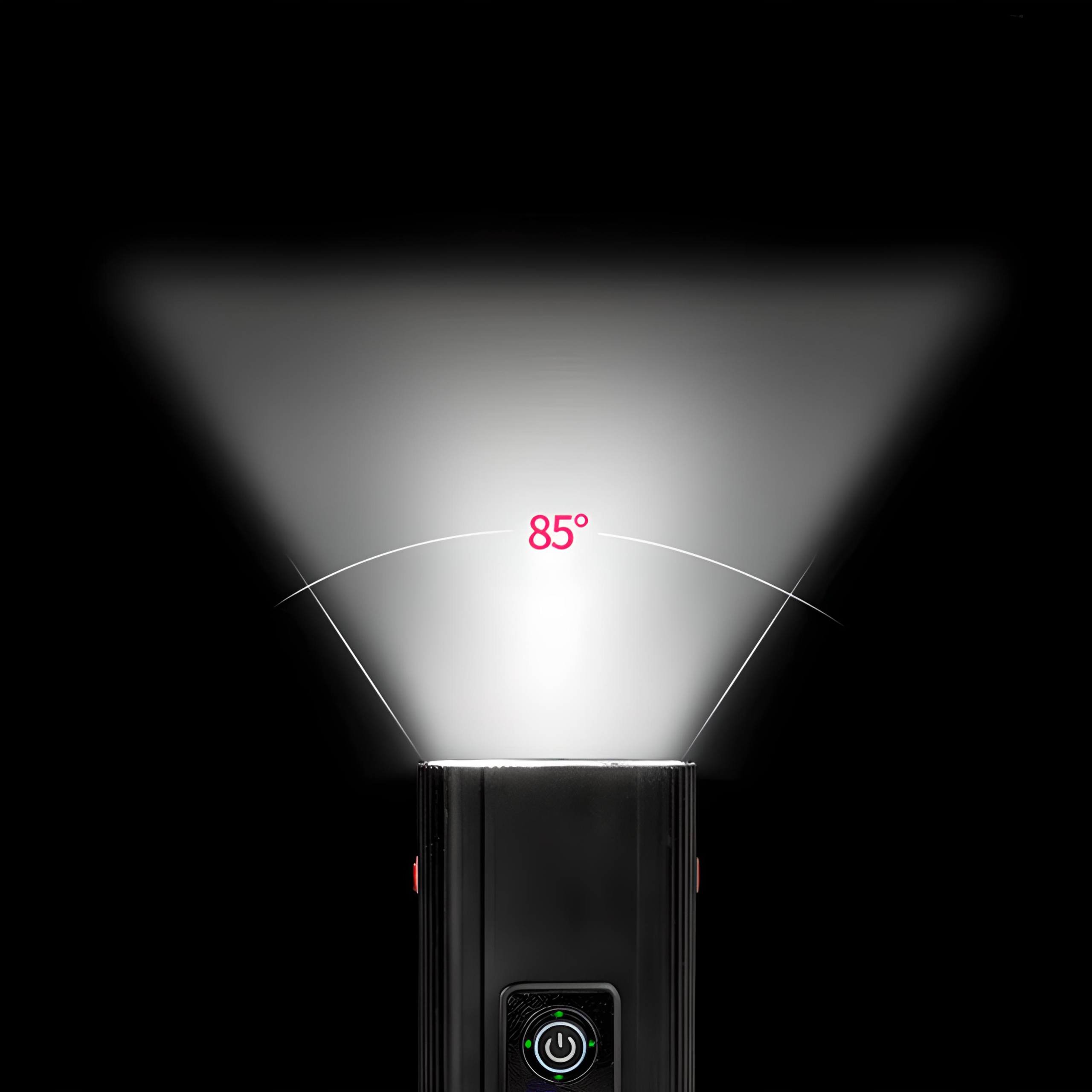 LAMPKA ROWEROWA LED PRZÓD + TYŁ NA USB MOCNA OŚWIETLENIE 1600LM POWERBANK Czas pracy 7 h