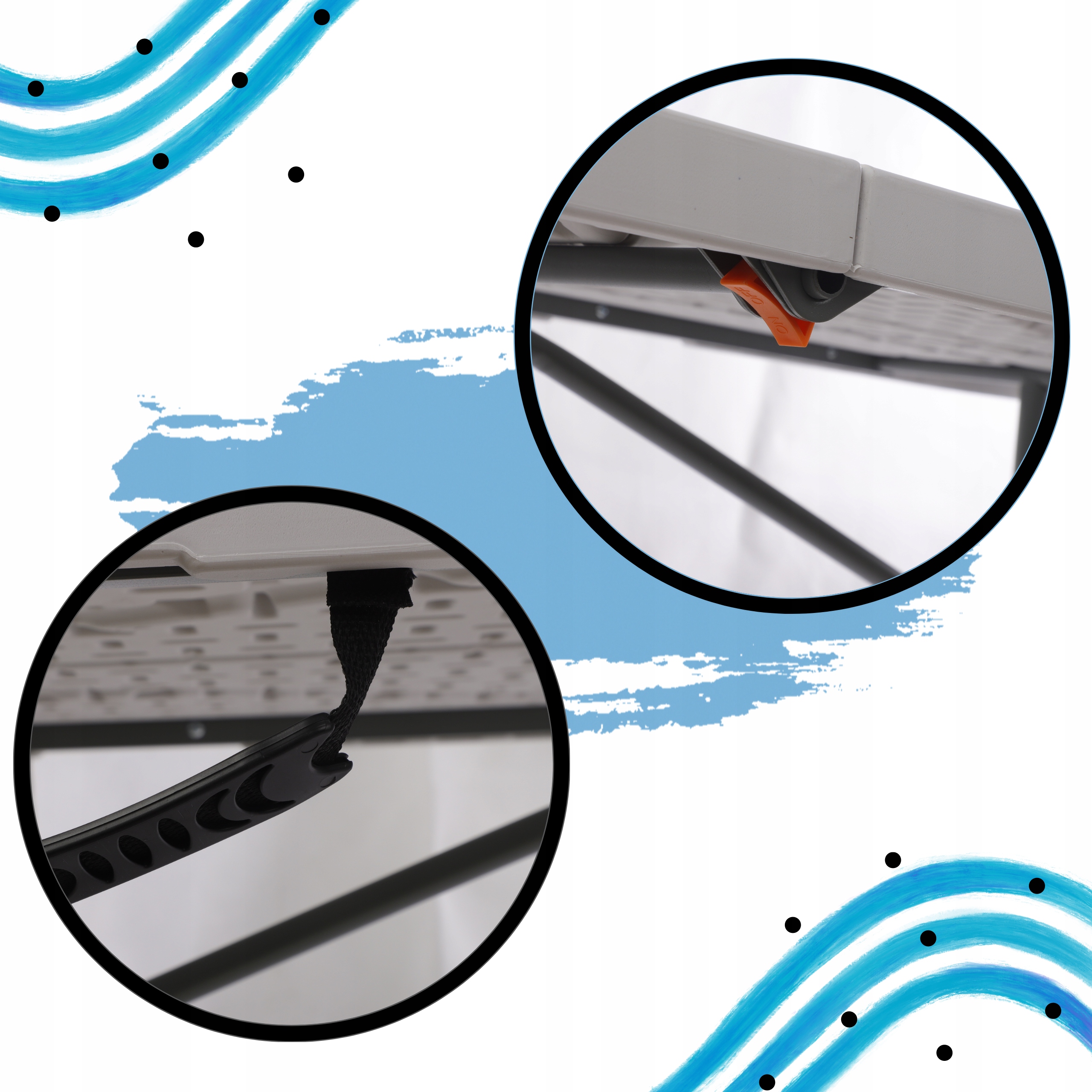 STÓŁ OGRODOWY SKŁADANY CATERINGOWY BANKIETOWY ROZKŁADANY BIAŁY 180x75cm Producent Springos