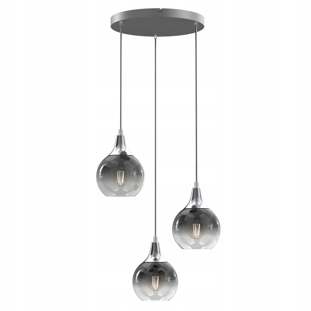 Závesná lampa Monte Silver 3xE27