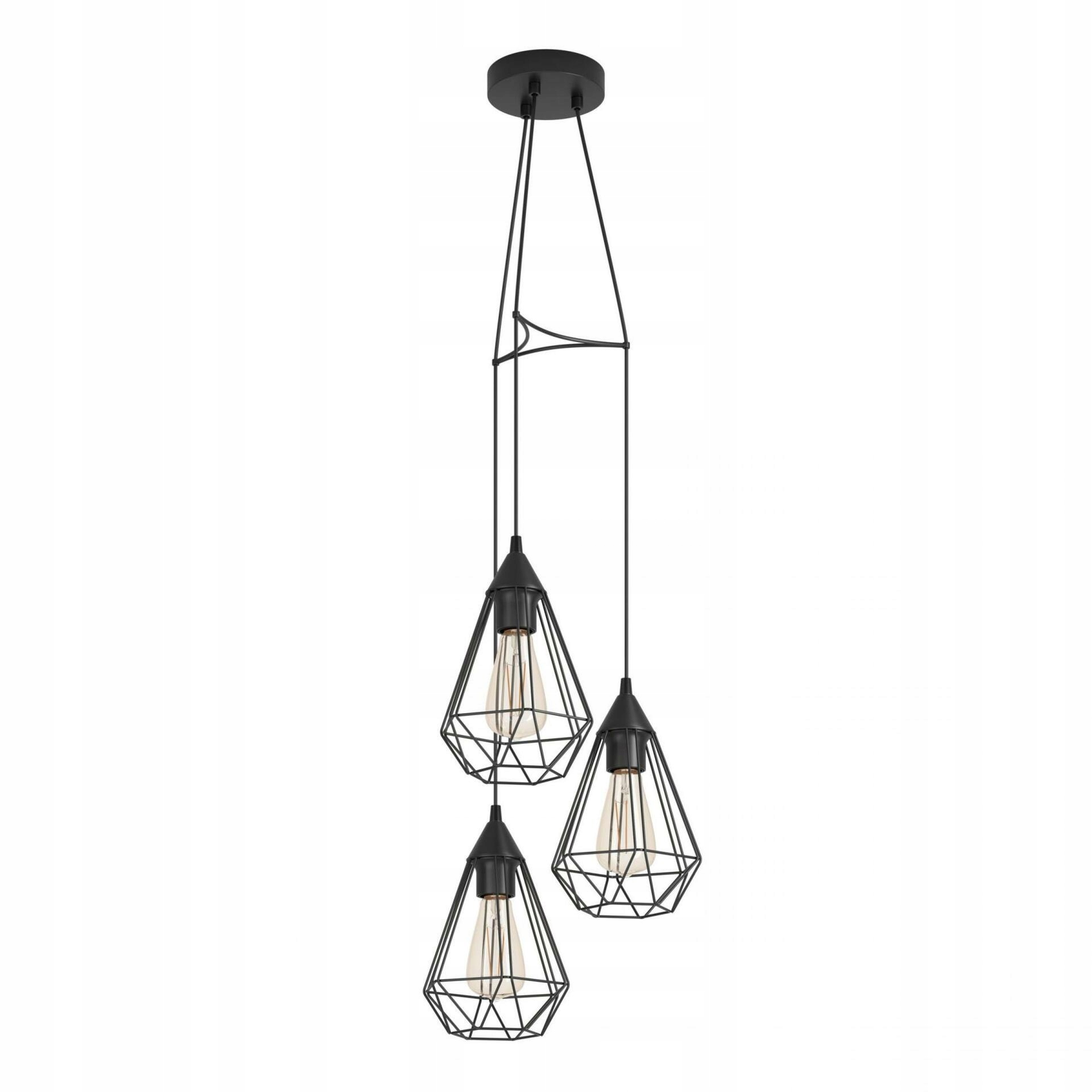 Závesné svietidlo Eglo Tarbes čierne 3xE27 oceľ 310mm