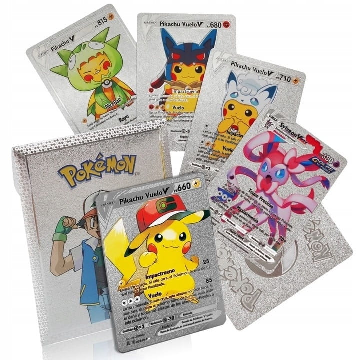 

Pokemon Karty Kolekcjonerskie Srebrne 10 Szt Black