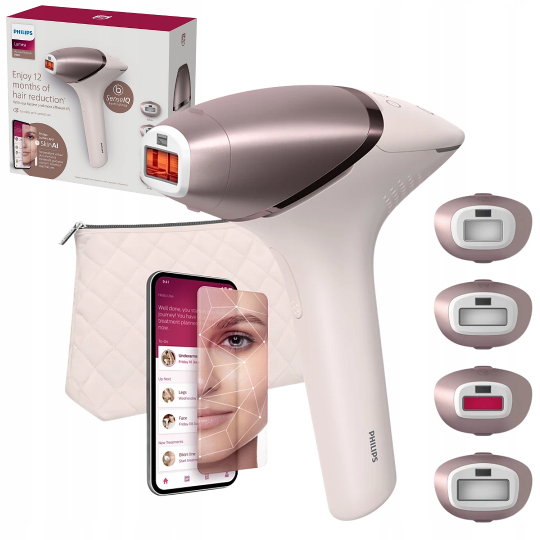 Depilátor Philips Ipl Lumea BRI977/00 X4 Nadstavce Telo Tvár Pazušie Bikiny