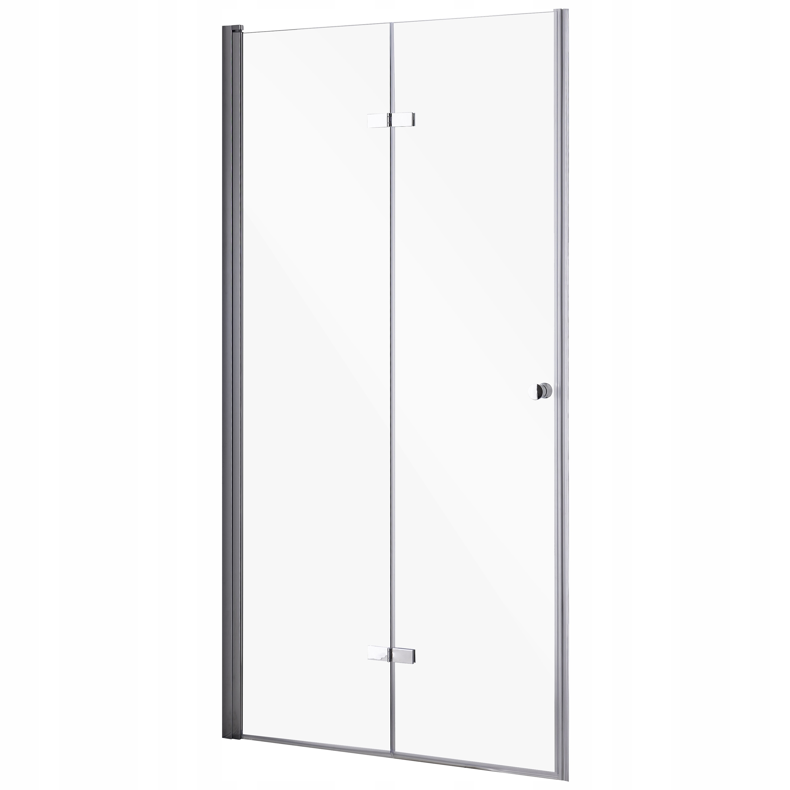 DRZWI PRYSZNICOWE WNĘKOWE SKŁADANE 120CM CHROM KABINA WALK-IN SZYBA ŚCIANKA