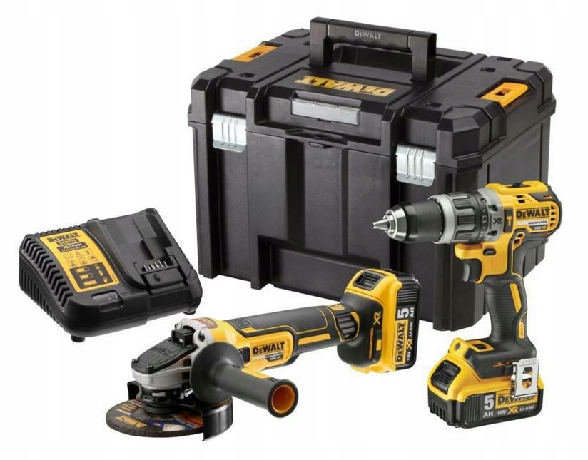 Dewalt Zestaw 18V (DCD796+DCG405) 2x5,0Ah Tstak VI DCK2080P2T Polska Gw