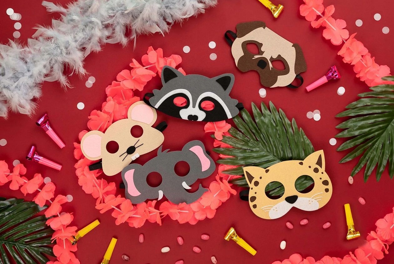 Maska filcowa dla dziecka strój kostium przebranie Słoń Stan opakowania oryginalne