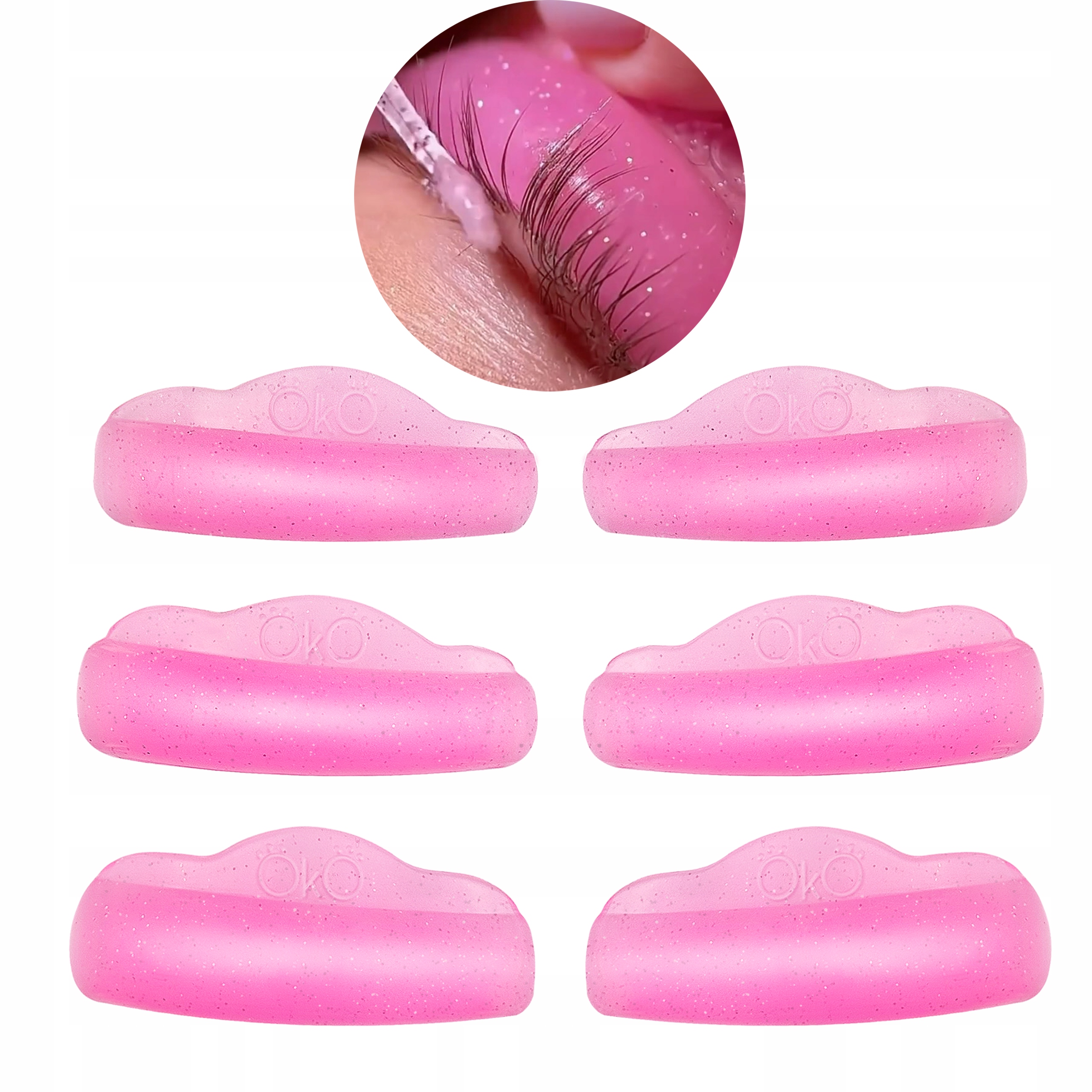 Sada Válečků Pro Lifting A Laminaci Řas 3 Páry Oko Hollywood Pink
