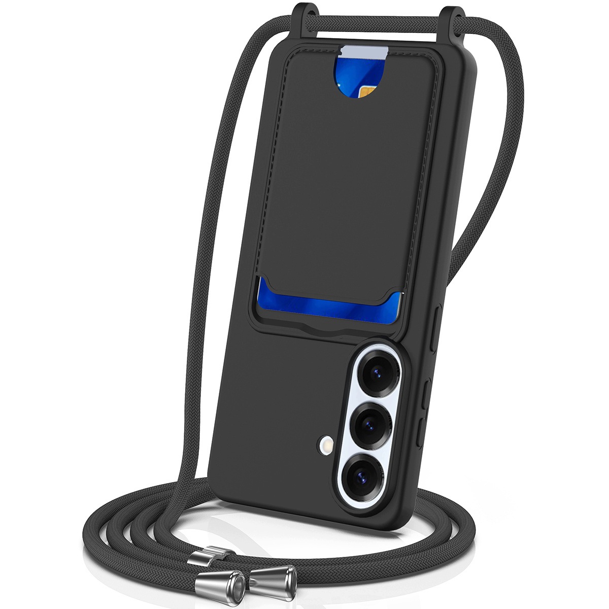Etui na Samsung Galaxy S26 z Tpu z uchwytem na kartę i smyczą crossbody