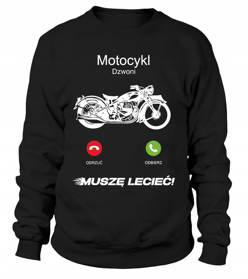 Pánská Mikina Motocykl Zvoní 3XL Černá Pro něj Chlapa Manžela Chlapa
