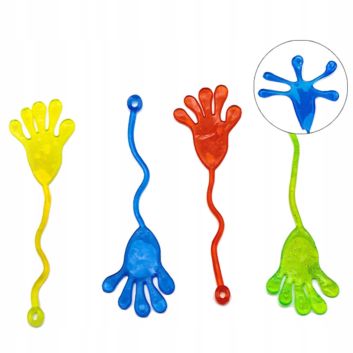20x PACŁAPKA ŻELOWA ŁAPKA RĄCZKA MEGA LEPKA KLEJĄCA STICKY TOY PRANK ŻART Materiał guma