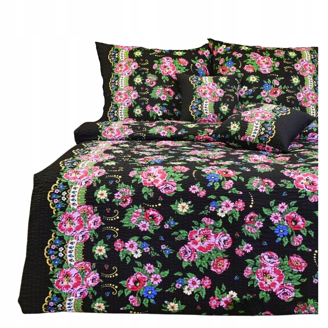 Sada Povlečení Kůra 140x200 1x70/80 Halka Horalka Černá Elegantní