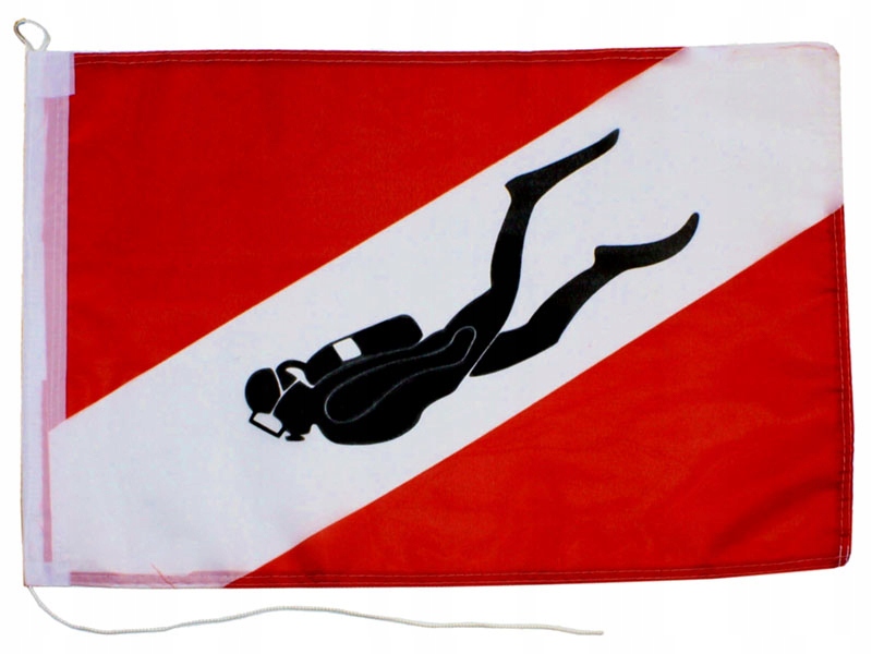 BANDERA FLAGA NURKOWA, UWAGA NUREK 53x33cm - 01351