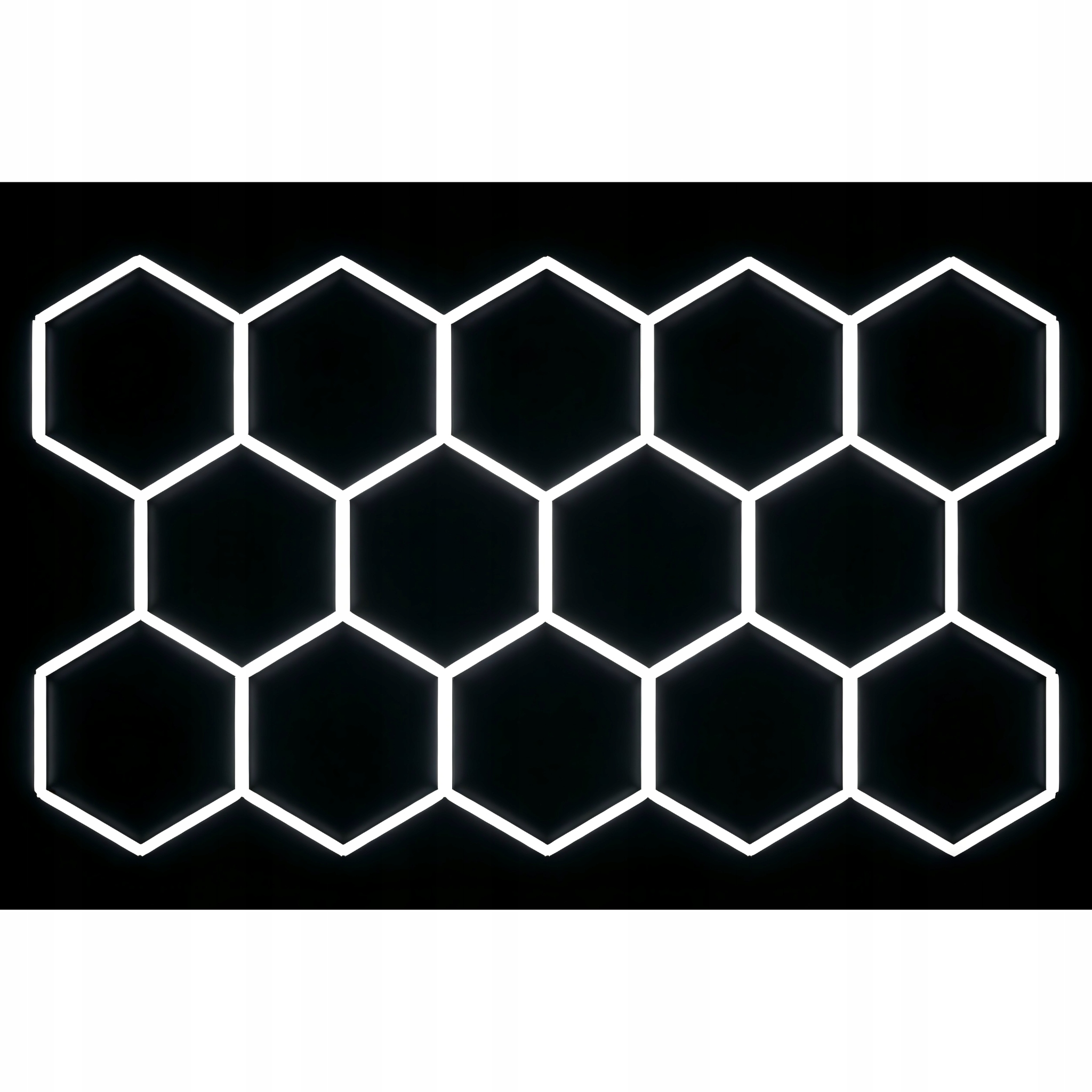 Lampa Panel Led Hexagon Sufitowa Oświetlenie Do Garaż Warsztat 235x408 CM