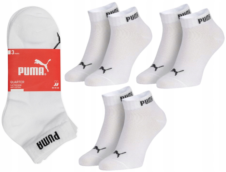 

Skarpetki 3/4 za kostkę Puma 3 Pary Oryginał 39-42