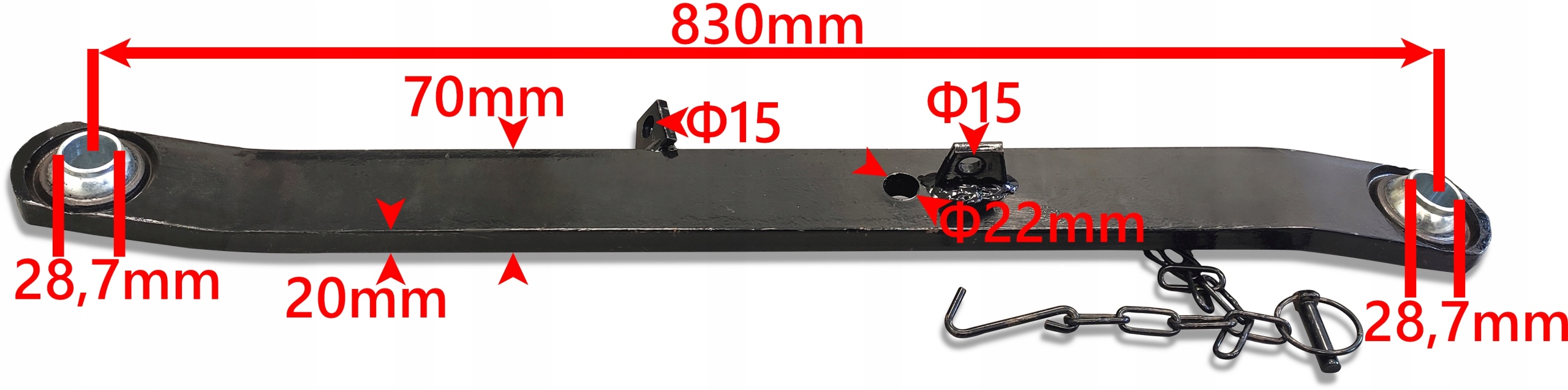 CIĘGŁO DOLNE RAMIĘ DŹWIGNIA URSUS C-330 C330 LEWE Producent części SM