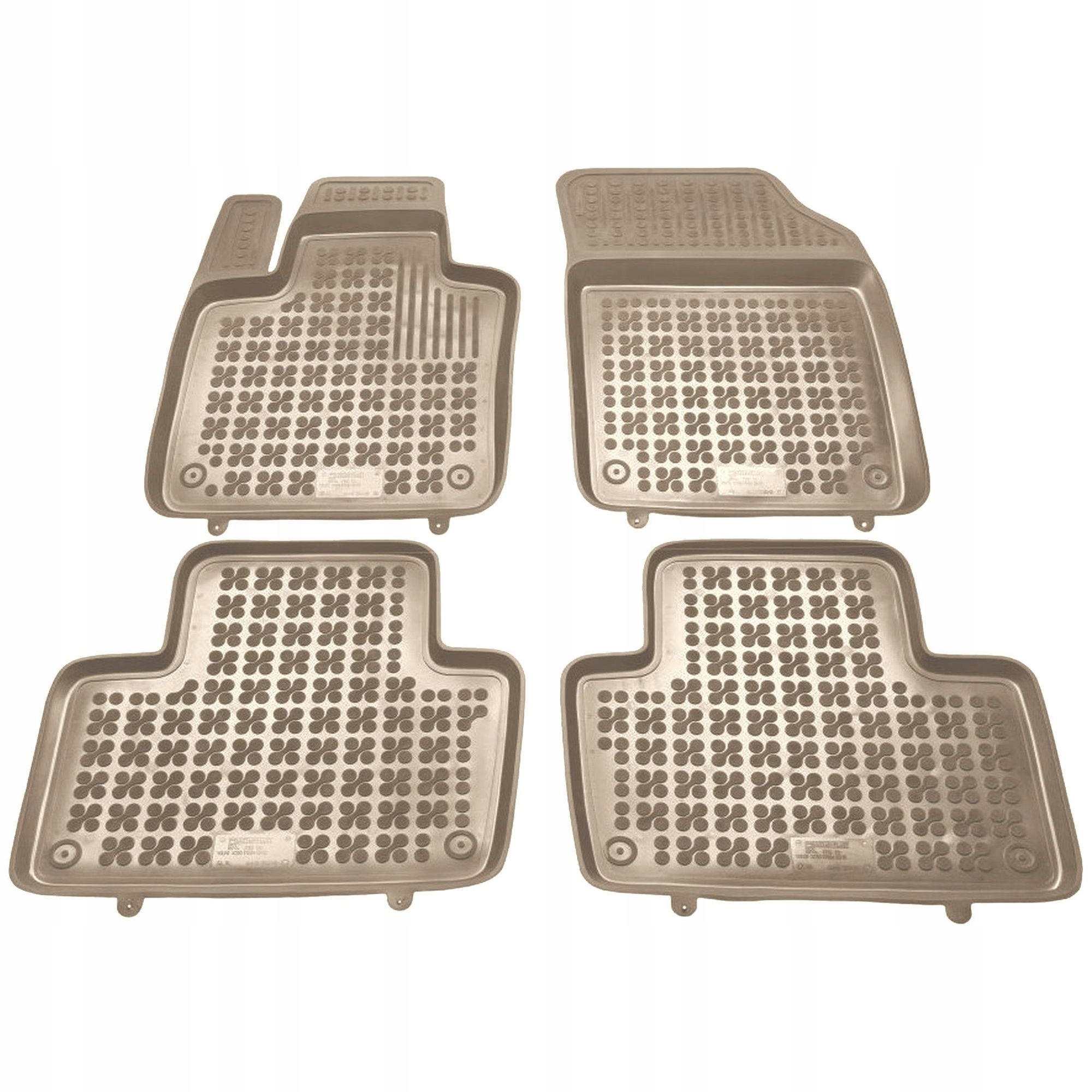 Béžové gumové rohože Volvo XC90 II od roku 2015