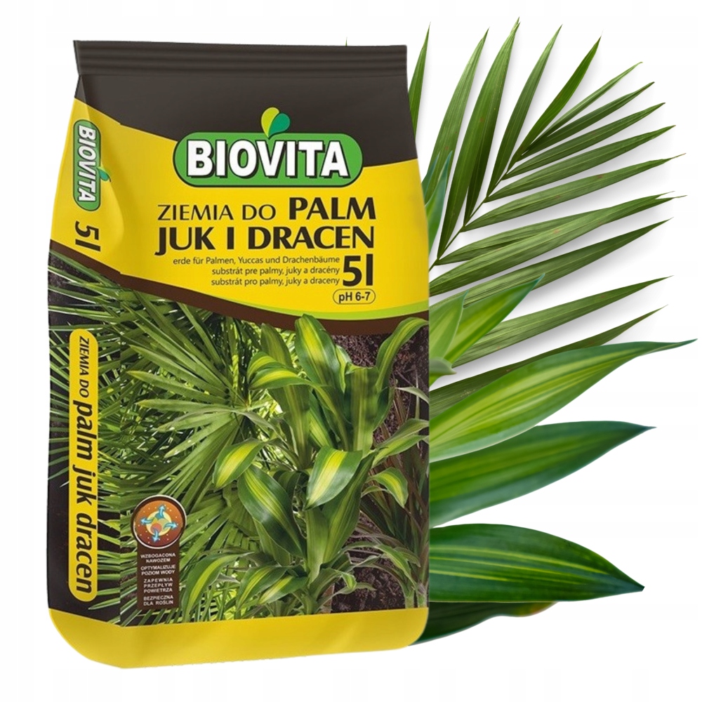 ZIEMIA PODŁOŻE DO ROŚLIN PALM JUK DRACEN +NAWÓZ 5L