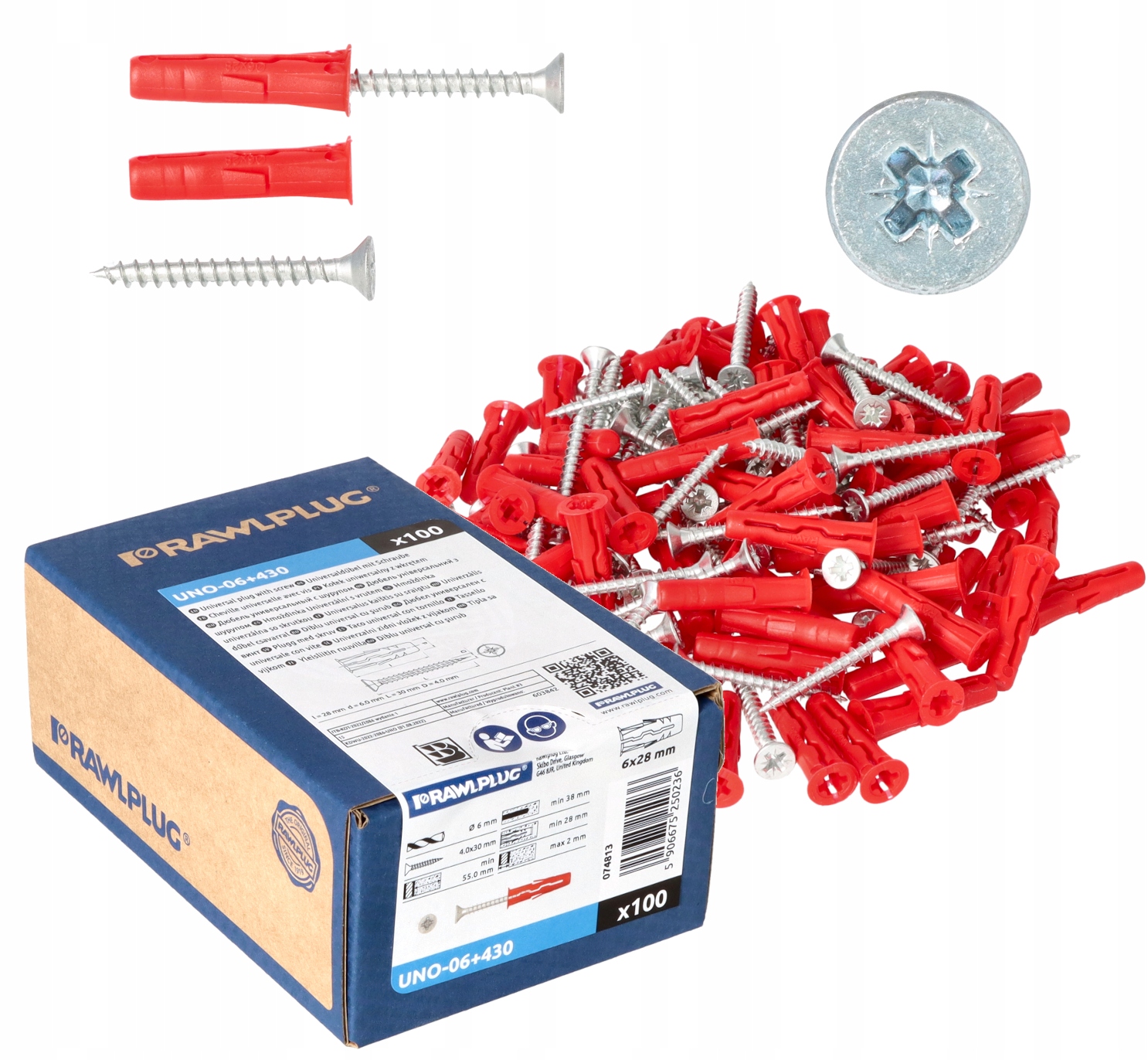 

Rawlplug UNO-06+430 Kołek 6x28mm 100szt