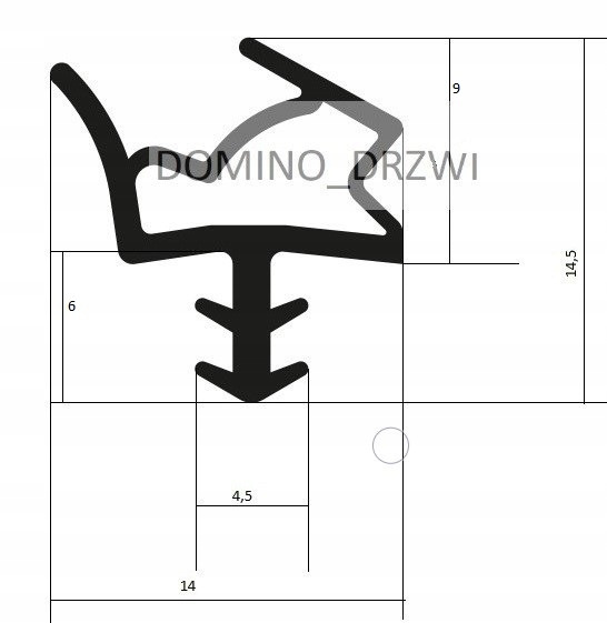 USZCZELKA DO PROGU DREWNIANEGO ALUMINIOWEGO BRĄZ Waga produktu z opakowaniem jednostkowym 0.3 kg