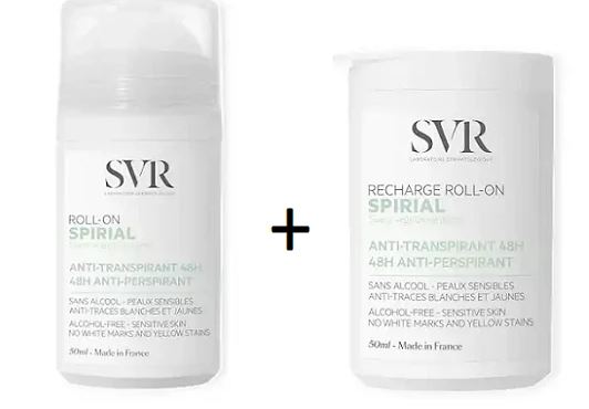 Svr Spirial roll-on antyperspirant Zestaw 2x50ml
