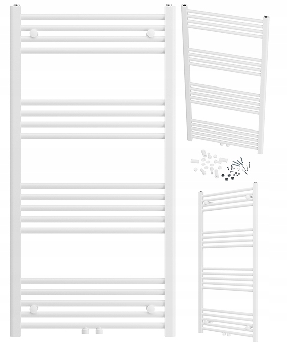 Kúpeľňový Ohrievač Raven Kaloryfer Moderný Rebríkový Biely 120x60 cm