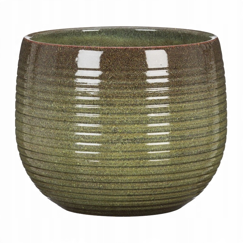

Zielona osłonka ceramiczna na doniczkę Scheurich