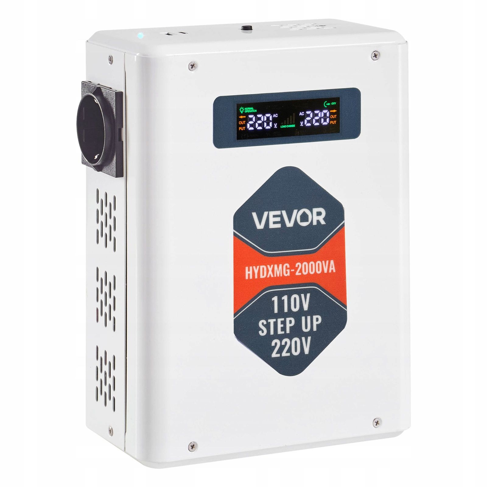 Vevor Měnič Napětí Zvyšující Napětí 2000 Va Výkonný 110 V Na 220 V LCD Usb