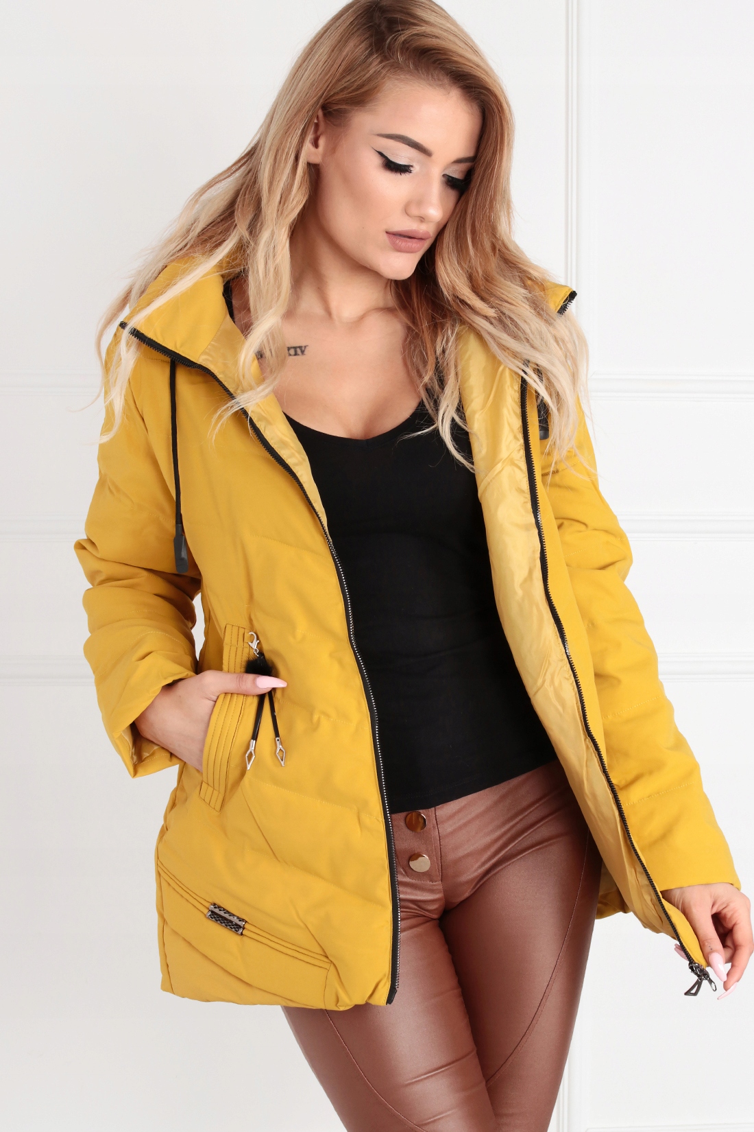 KURTKA KAPTUR STÓJKA PLUS SIZE KOLORY 40 L 1942 Marka inna