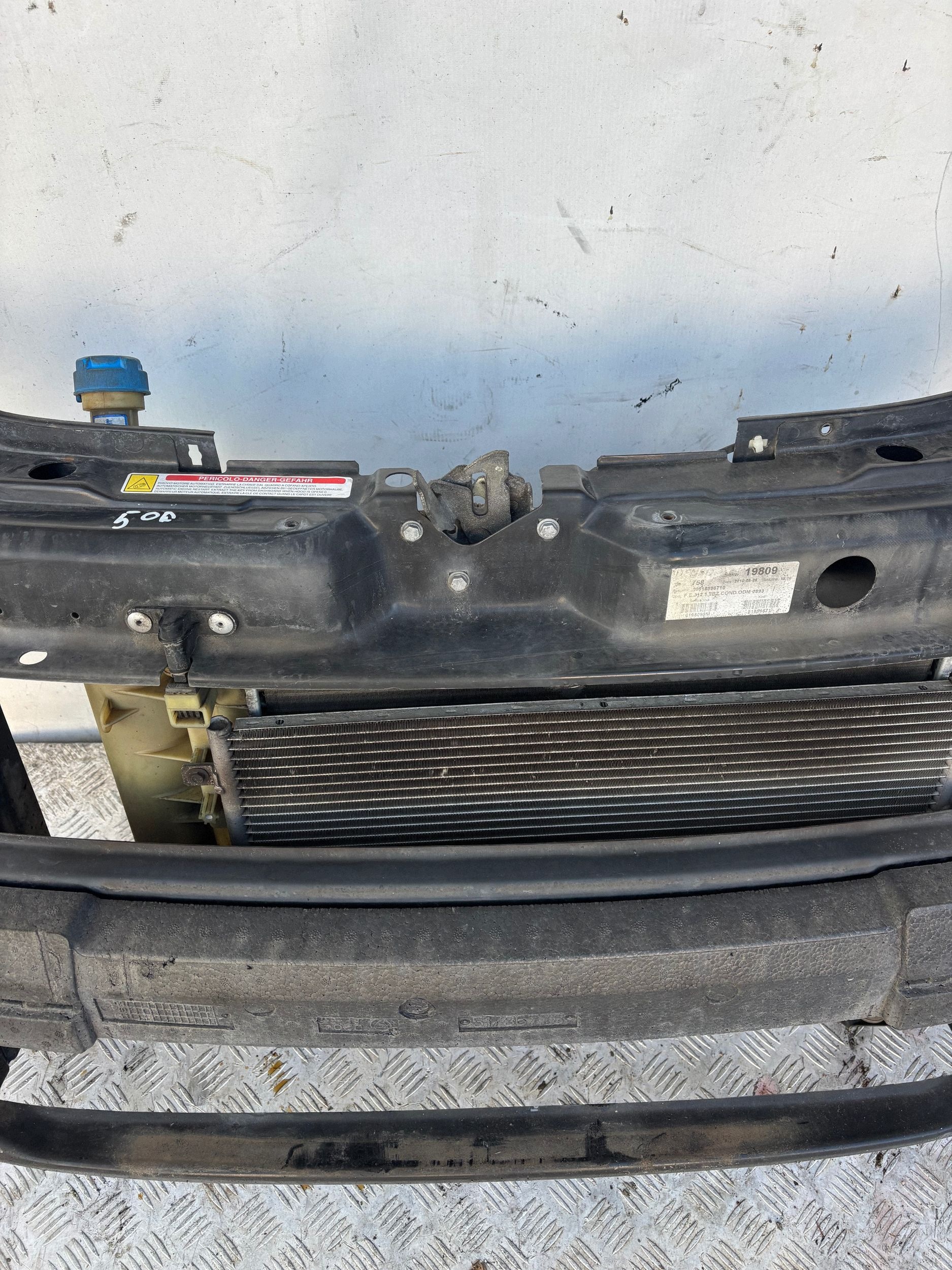 support panel for radiators sider radiator FIAT 500 1.2 07