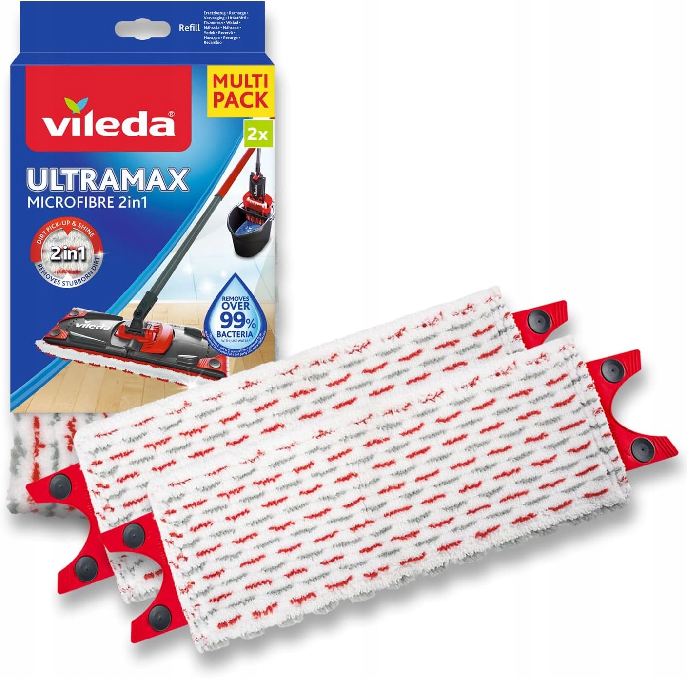 Levně Náplň Náplně Do Plochého Mopu Vileda Ultramax Turbo A Mopu 1-2 Spray 2 Ks