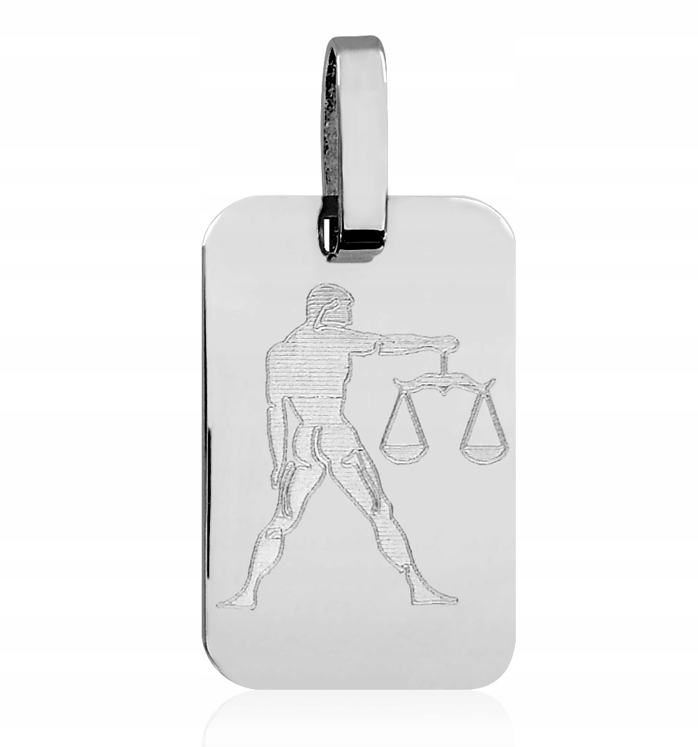 Plech Přívěsek Znamení Zvěrokruhu Váha Stříbro 925