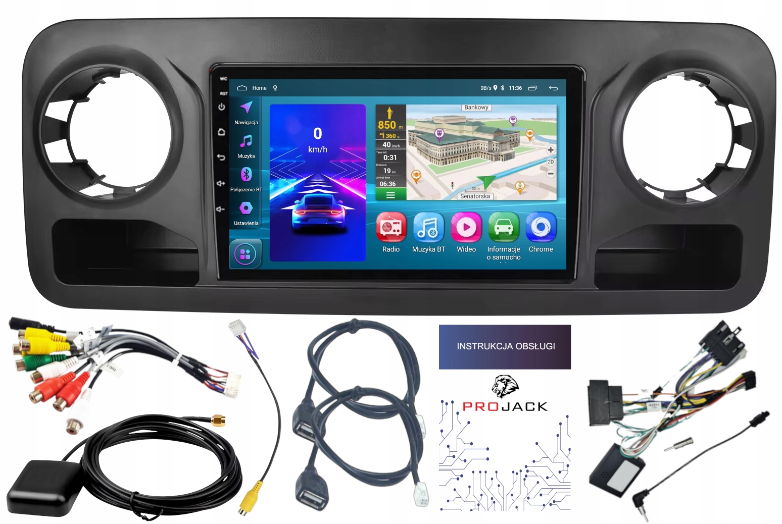Autorádio Android Mercedes Sprinter 3 W907 W910 Wifi Usb Bt 2/64 Gb