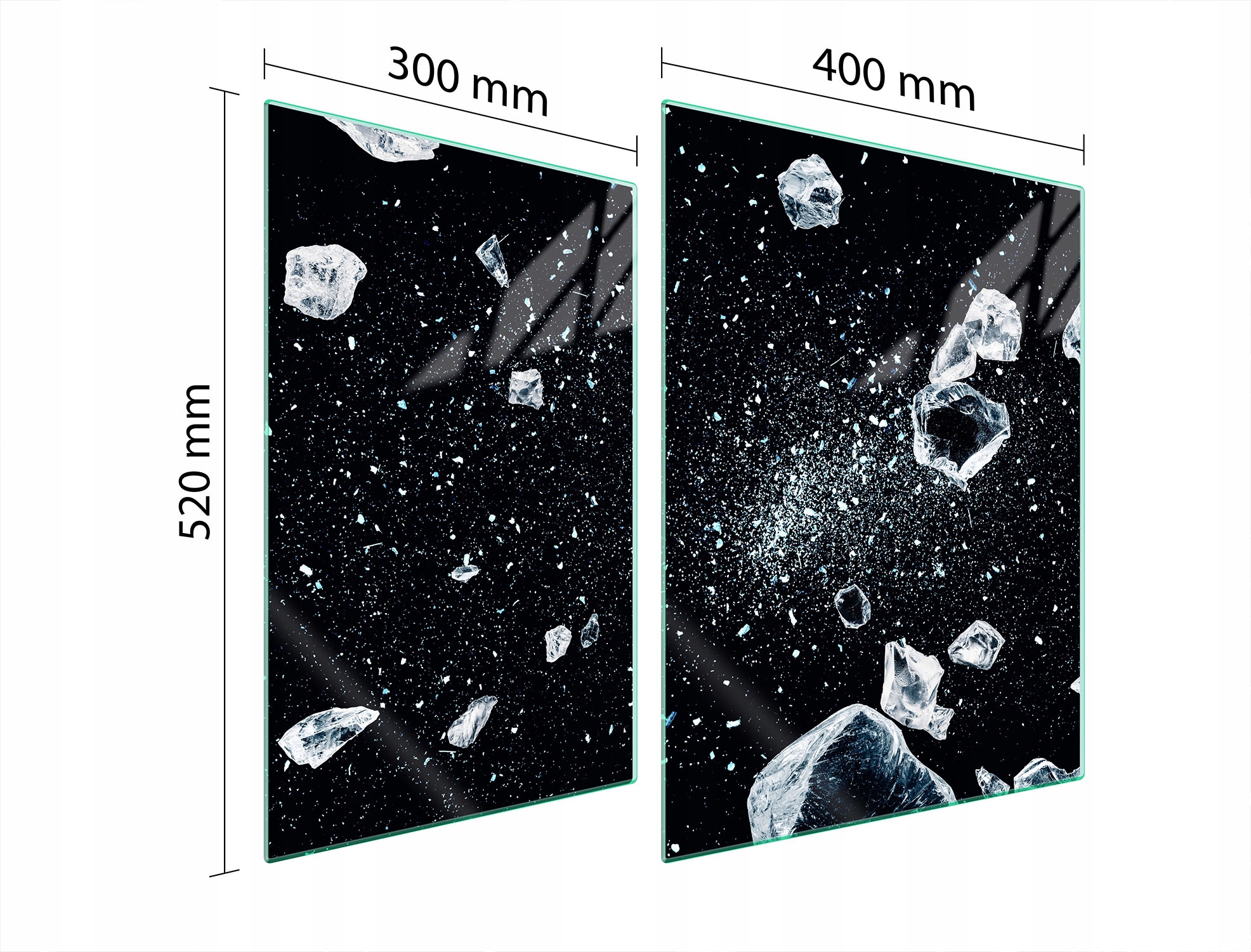 Skleněná Ochranná Deska Na Sporák 70x52 Led Tvrzené Sklo