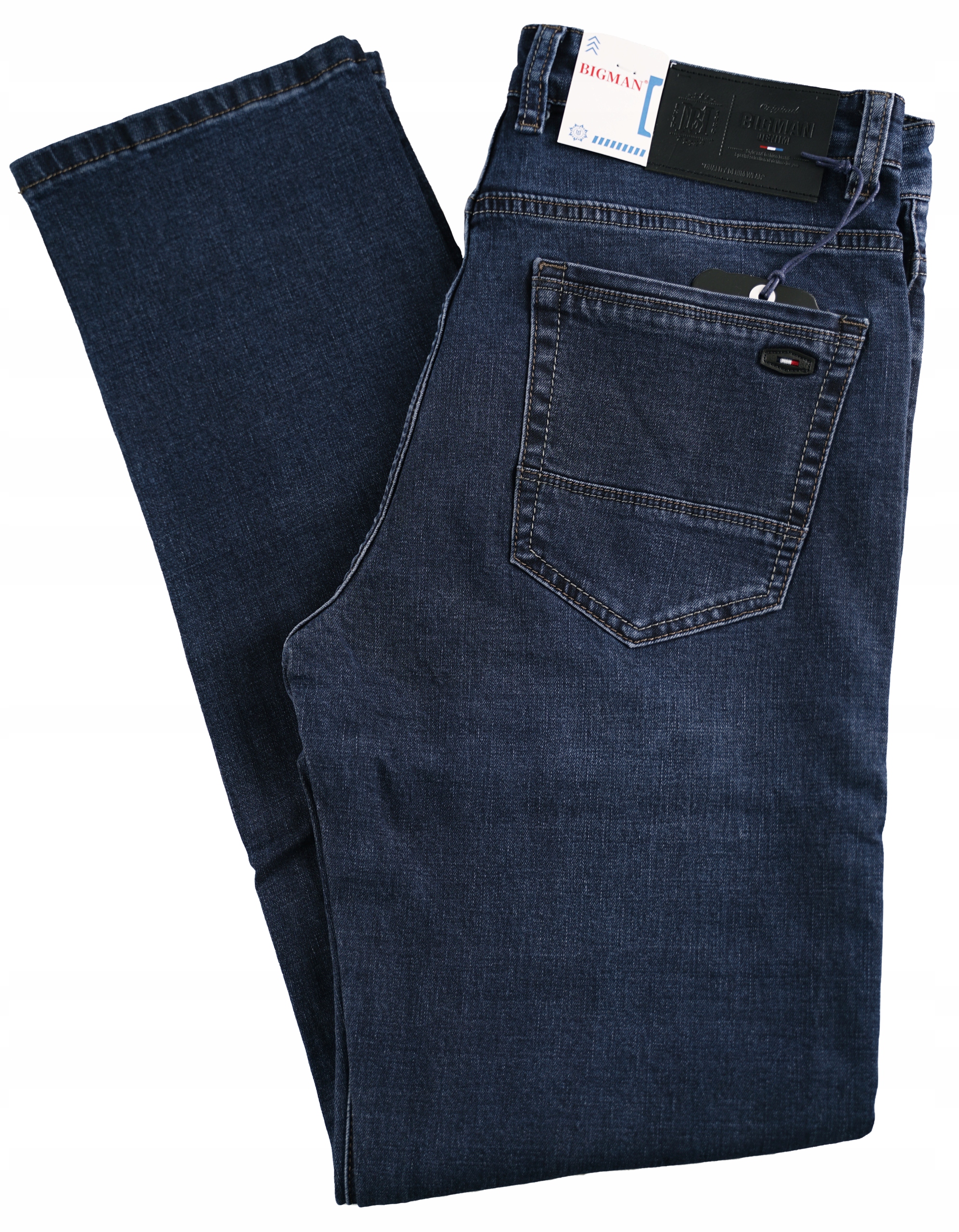 Spodnie Męskie Jeansowe Klasyczne Grafitowe Ciemne Dżinsy Bigman W42 L30