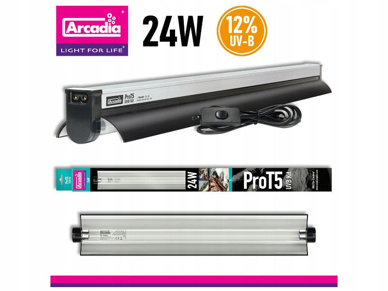 Levně Arcadia Pro T5 Uvb Kit Desert 12 % Uvb 24 W – sada