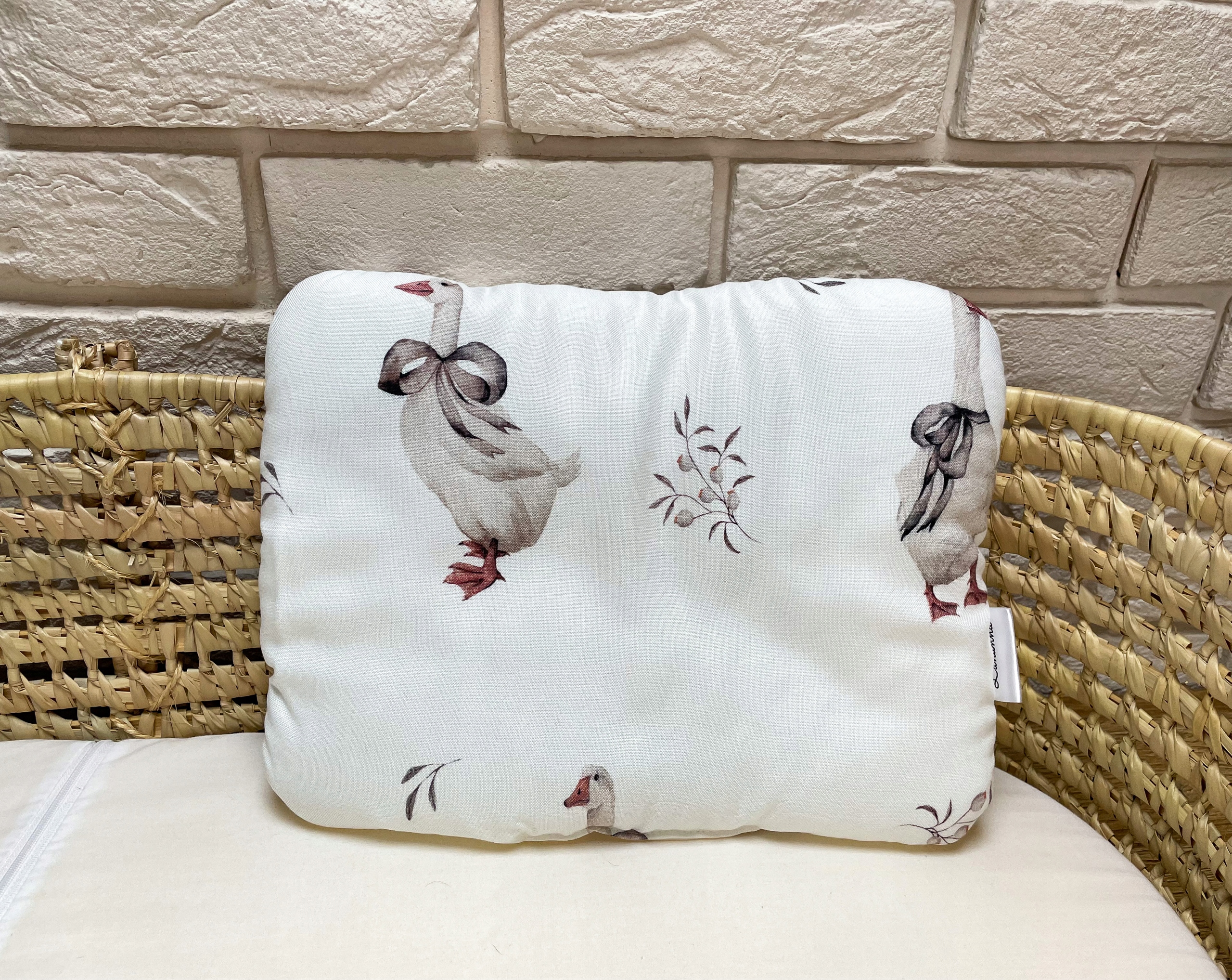 podusia poduszka do wózka bambusowa HAFT płaska